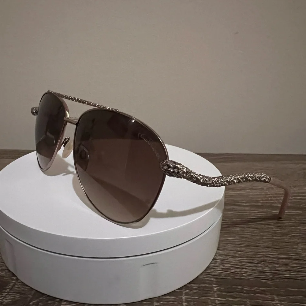 New Roberto Cavalli Hoedus 899S Rose Gold Aviator Sunglasses 59mm